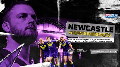 THUNDER VS LONDON BRONCOS PROGRAMME AVAILABLE NOW
