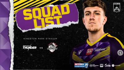 Thunder squad named for London Broncos clash