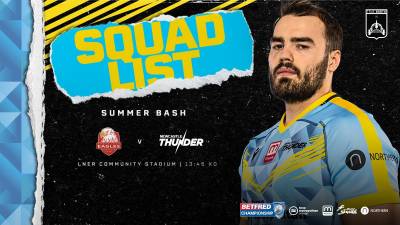 Thunder squad confirmed for Summer Bash clash